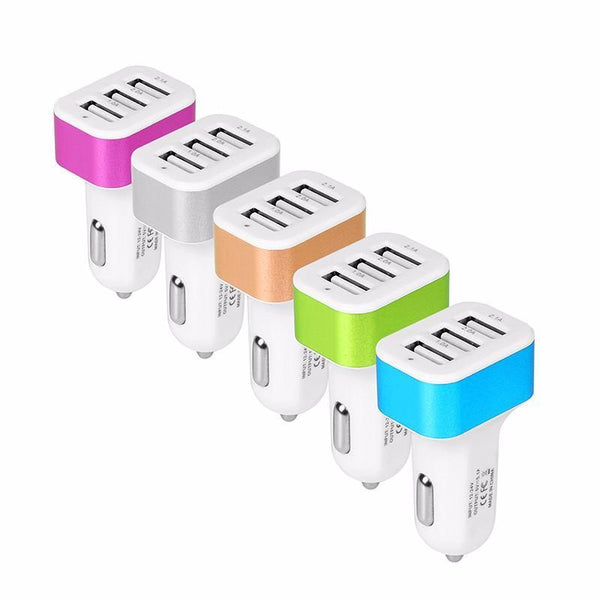 Universal USB Car Charger with 3 Port Adapter Socket